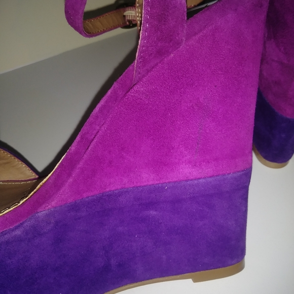 Steve Madden Purple and fuchsia wedge heels👡👡 - Picture 6 of 7